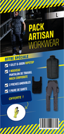 AP-PACK VETEMENTS ARTISAN WORKWEAR -T.XL GILET +POCHES AMOVIBLES +PANTALON AP-PACK VETEMENTS ARTISAN WORKWEAR -T.XL GILET +POCHES AMOVIBLES +PANTALON